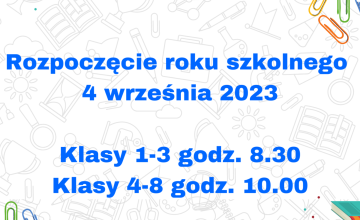 Rozpoczęcie roku szkolnego 2023/2024  