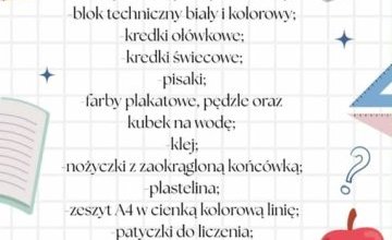 Wyprawka dla sześciolatka