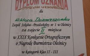 Reprezentanci szkoły w XXIX Konkursie Ortograficznym o Nagrodę Burmistrza Miasta Oleśnica (3)